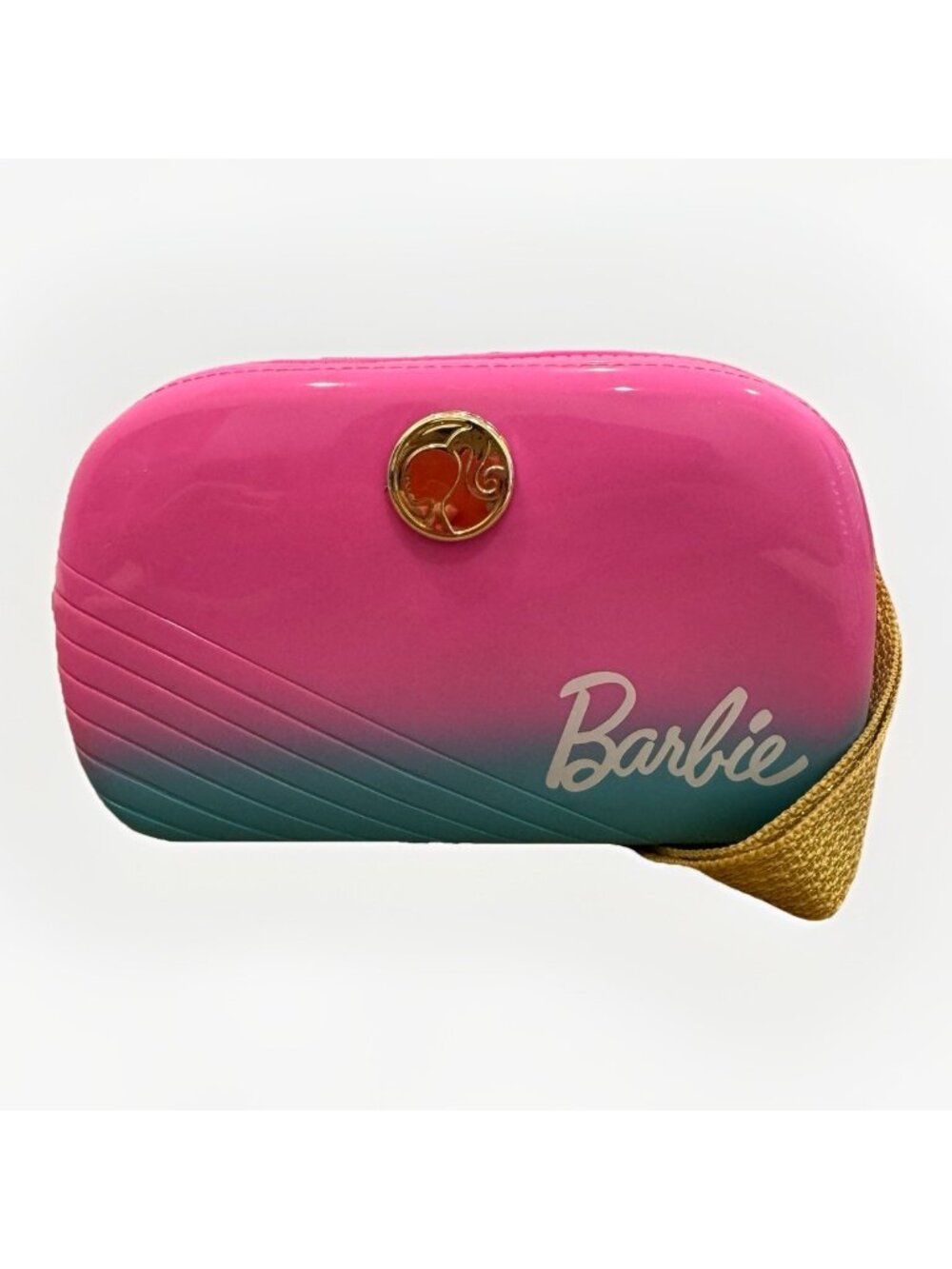 Barbie Fashion Trend Belt Bag - Pink With Zip Closure & Gold Glitter Belt